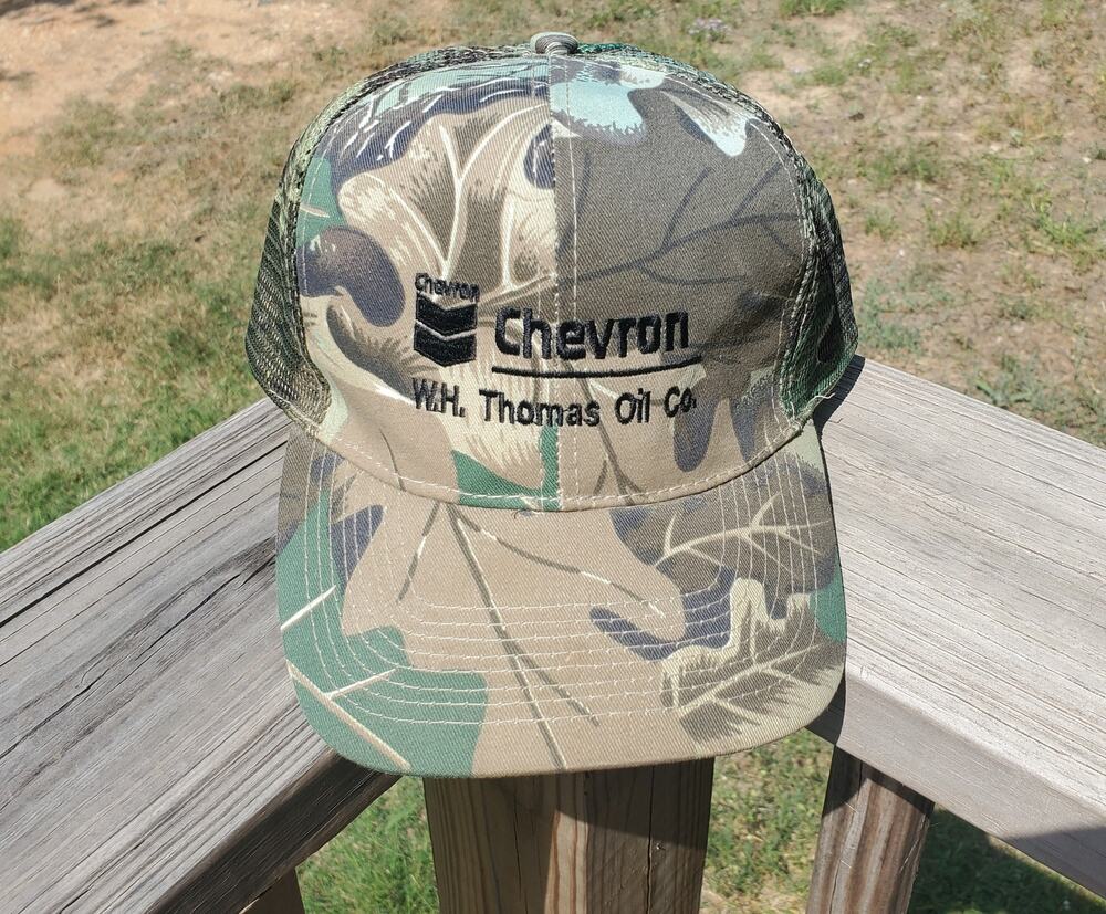 Chevron W.H. Thomas Oil Camo Camouflage Trucker Hat